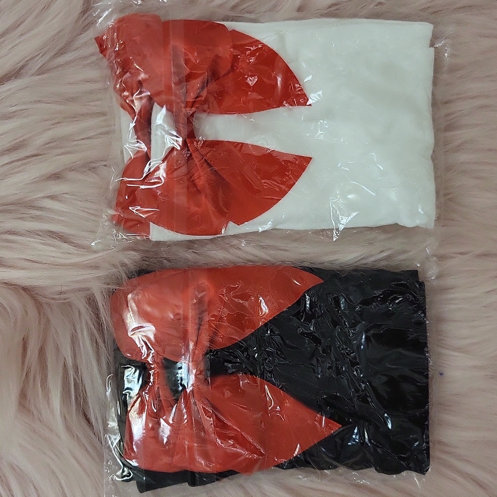 Brand New THIGH-HI Stockings W/SATIN BOW-2CT